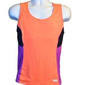 Fila Sport Tank Size Large - Hot Orange and Purple color